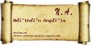 Náthán Angéla névjegykártya